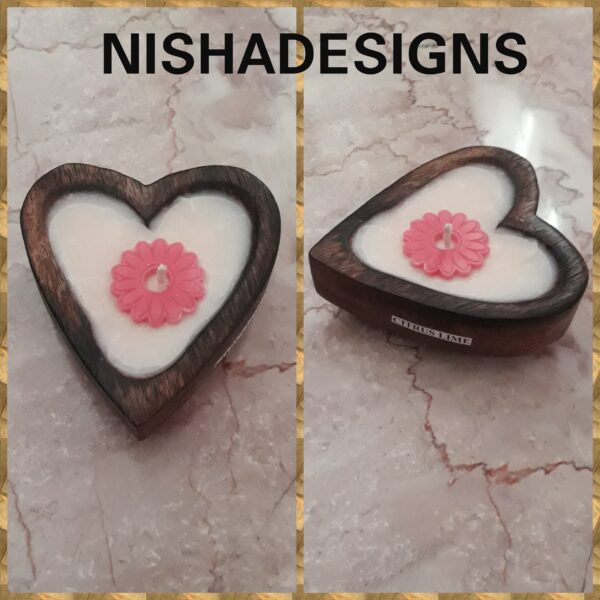 Handmade scented wooden base candle