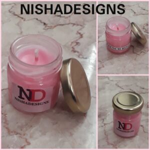 Handmade scented small glass jar candles