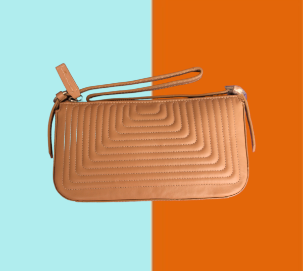 Zipper Sling HandBag - Tan