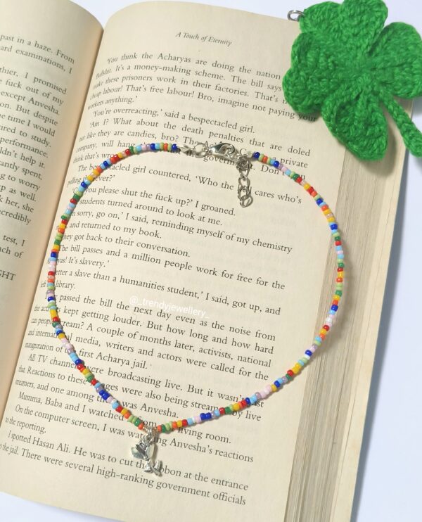 Beaded Rose Necklace - Image 3