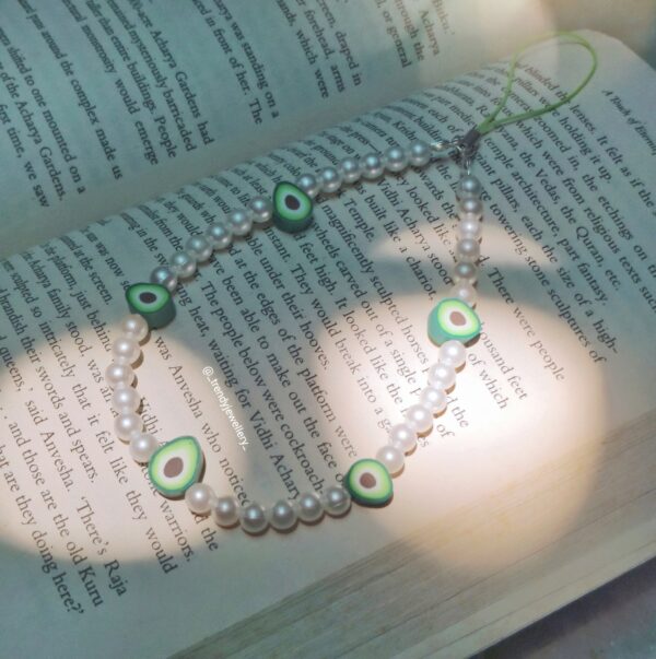 Pinterest Inspired Avocado Pearl Phone Charm