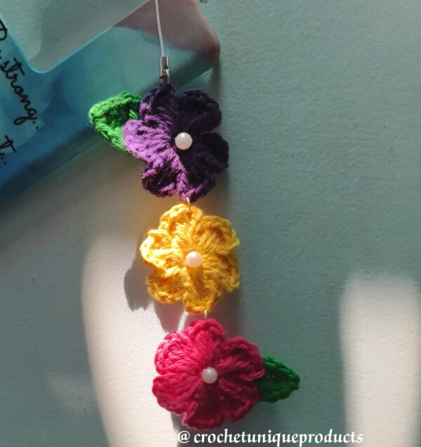 Crochet Floral Phone / Bag Charm - Image 2