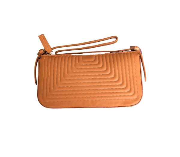 Zipper Sling HandBag - Tan - Image 2