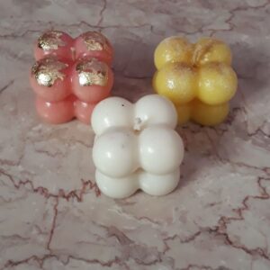 Handmade scented bubble candle