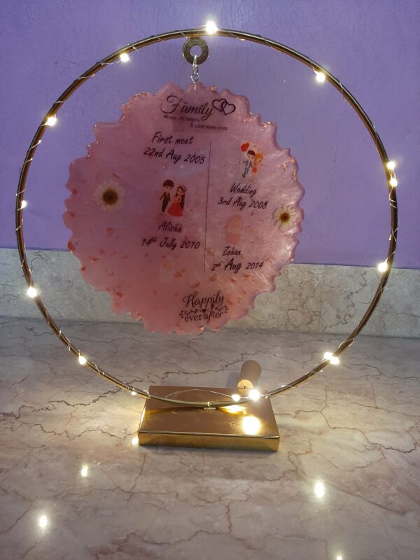 Resin stand with lights