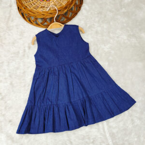 Elevate your style with our Blue Khadi Frock, crafted from 100% pure khadi for comfort and breathability. Featuring a rich blue hue and classic silhouette, it's perfect for any occasion.