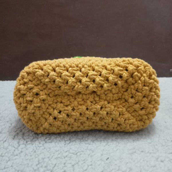 Handbag - wooden handle mustard - Image 5