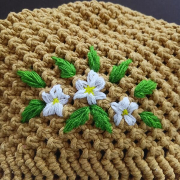 Handbag - wooden handle mustard - Image 2