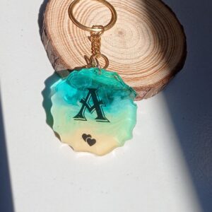 Customized Initial Resin keychains