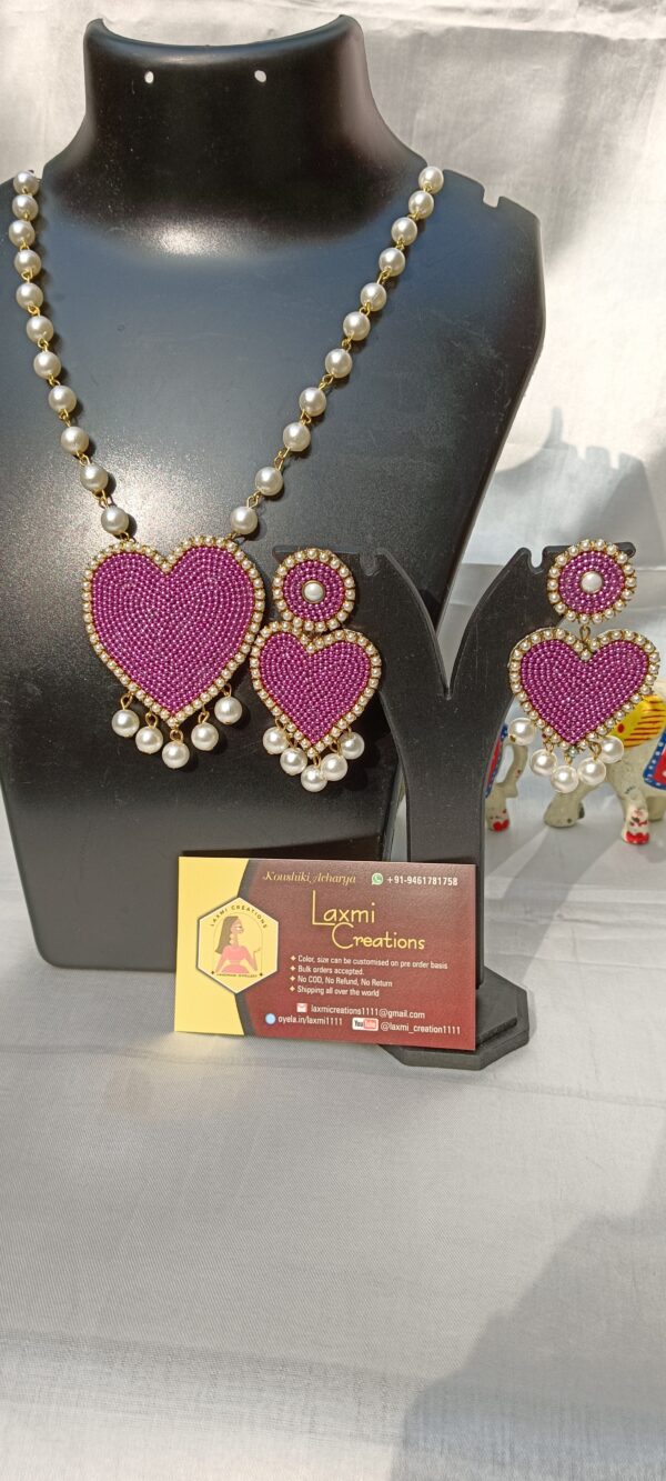 Heartbeat Pendant Set design 2