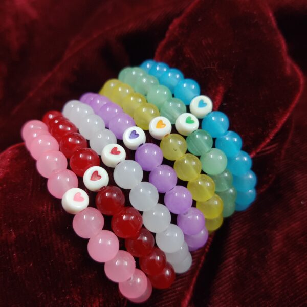 Heart beads bracelet