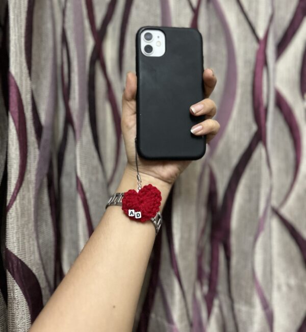 Heart Phone Charm with Initials