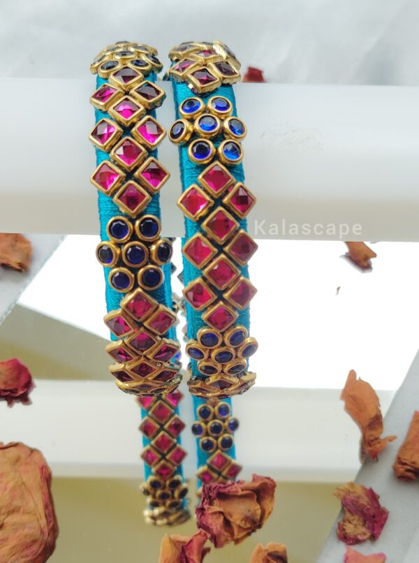 Muli color kundan bangles