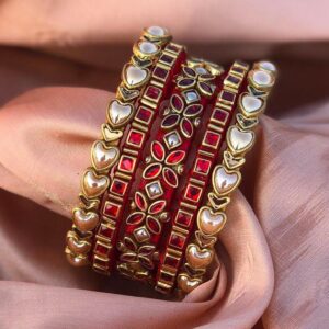 Silk Thread Kundan Bangle