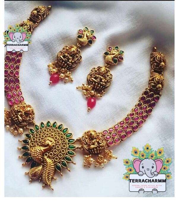 Peacock Temple collection Necklace set