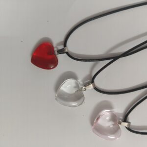 Glass heart pendant