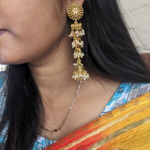 Long jhumka earrings