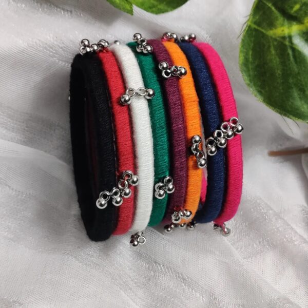 Ghungroo Cotton thread bangles for Women