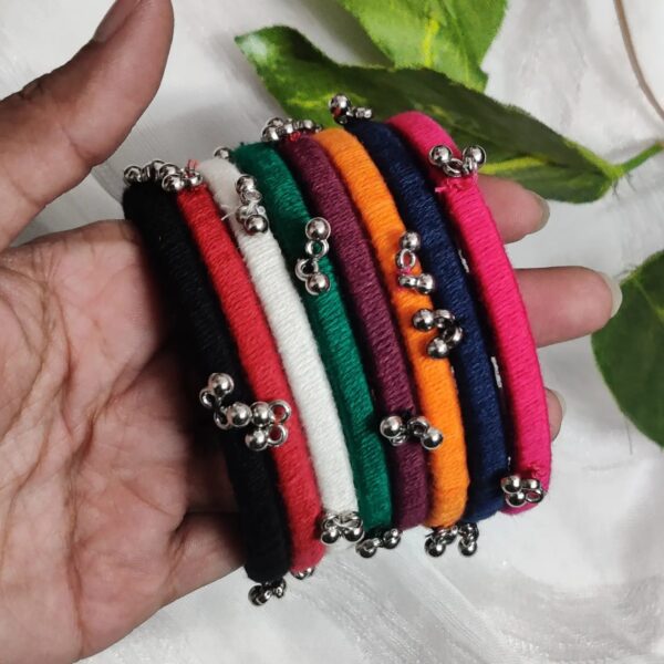 Ghungroo Cotton thread bangles for Women - Image 2