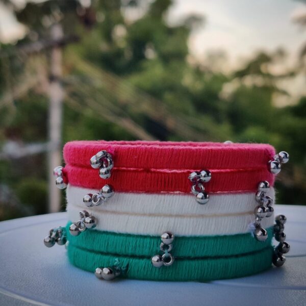 Ghungroo Cotton thread bangles for Women - Image 3