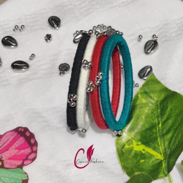 Ghungroo Cotton thread bangles for Women - Image 5