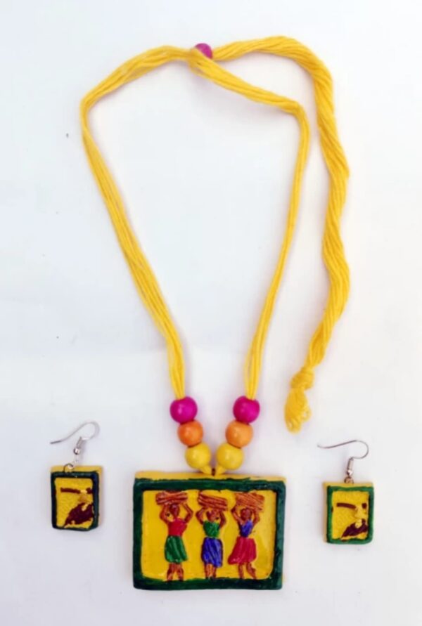 Terracotta Yellow Jewel Set - Image 4