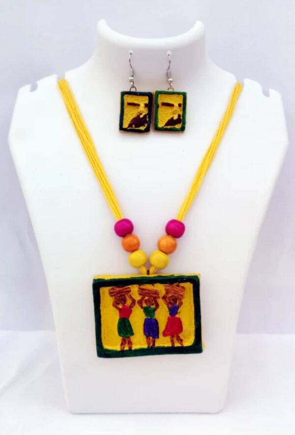 Terracotta Yellow Jewel Set - Image 2
