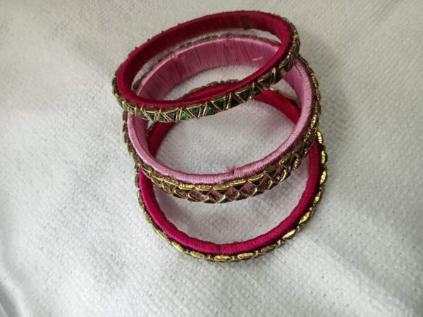 Silk Thread Bangle Set for Women - Image 2