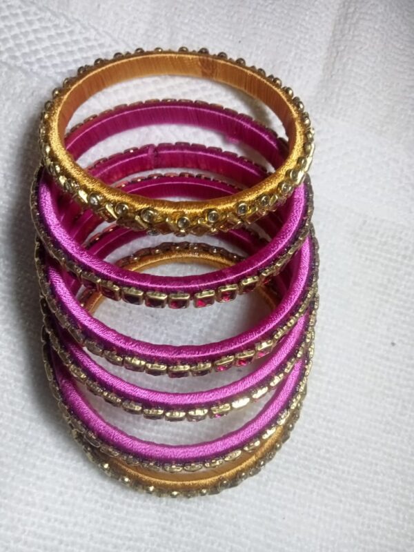 silk thread bangle set - Image 2
