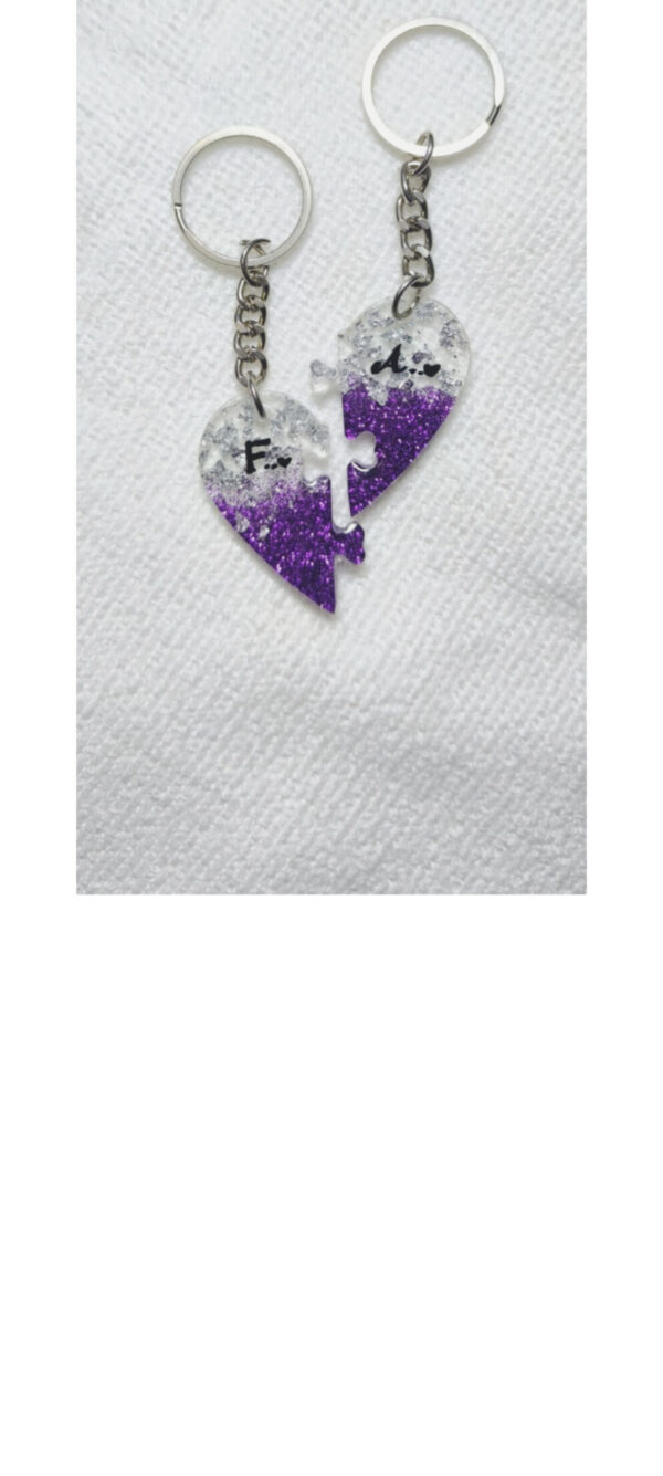 Broken Heart Resin keychain