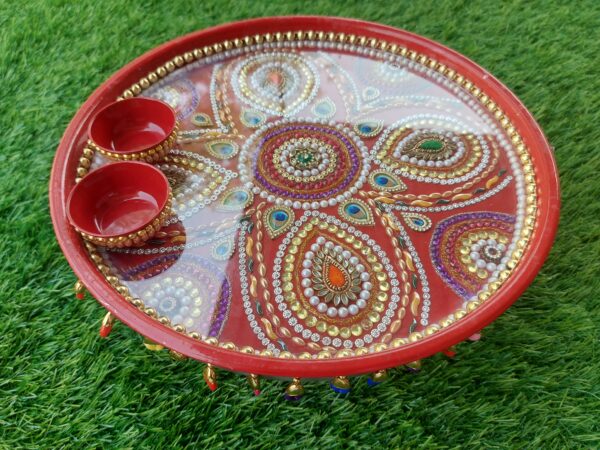 Decorative pooja thali - Image 3