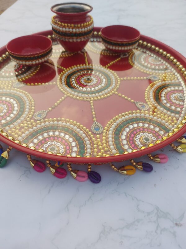 Decorative pooja thali - Image 2