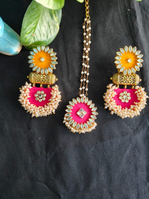 Earrings and tikka set