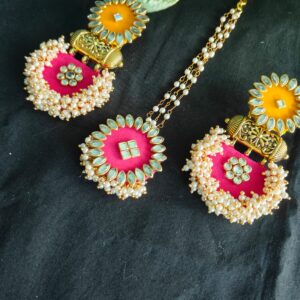 Earrings and tikka set