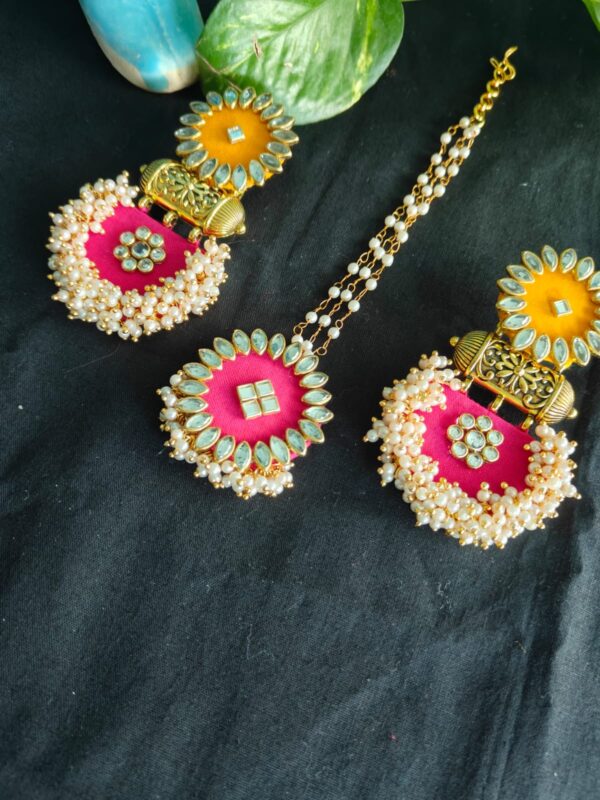 Earrings and tikka set