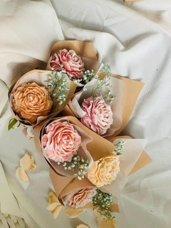 flower bouquet candles
