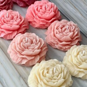 set of flower candles