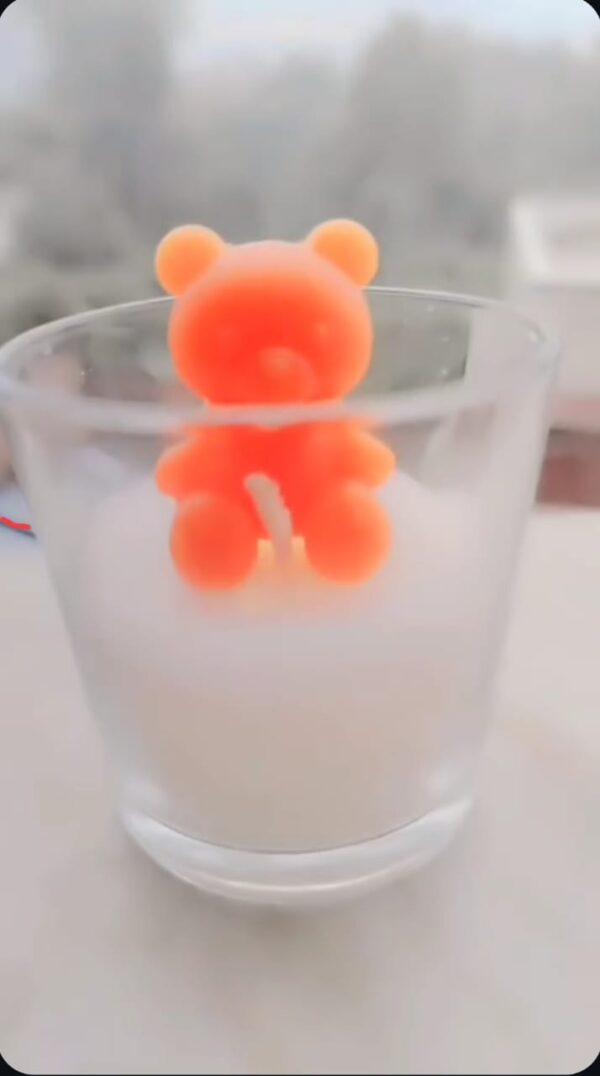 teddy bear candle