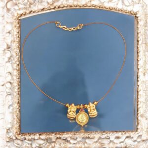 invisible necklace with Lakshmi pendant