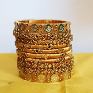 Gold Silk Thread Bangles