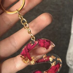 S resin keychain