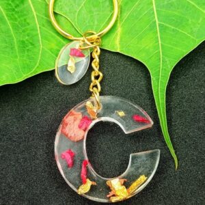 C Alphabet resin Keychain