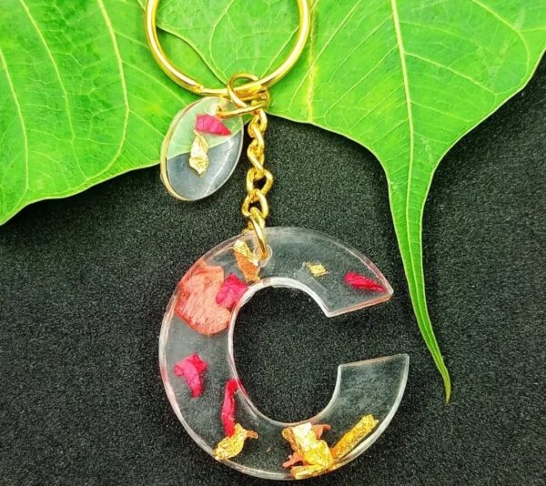 C Alphabet resin Keychain