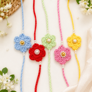 crochet flower Rakhi