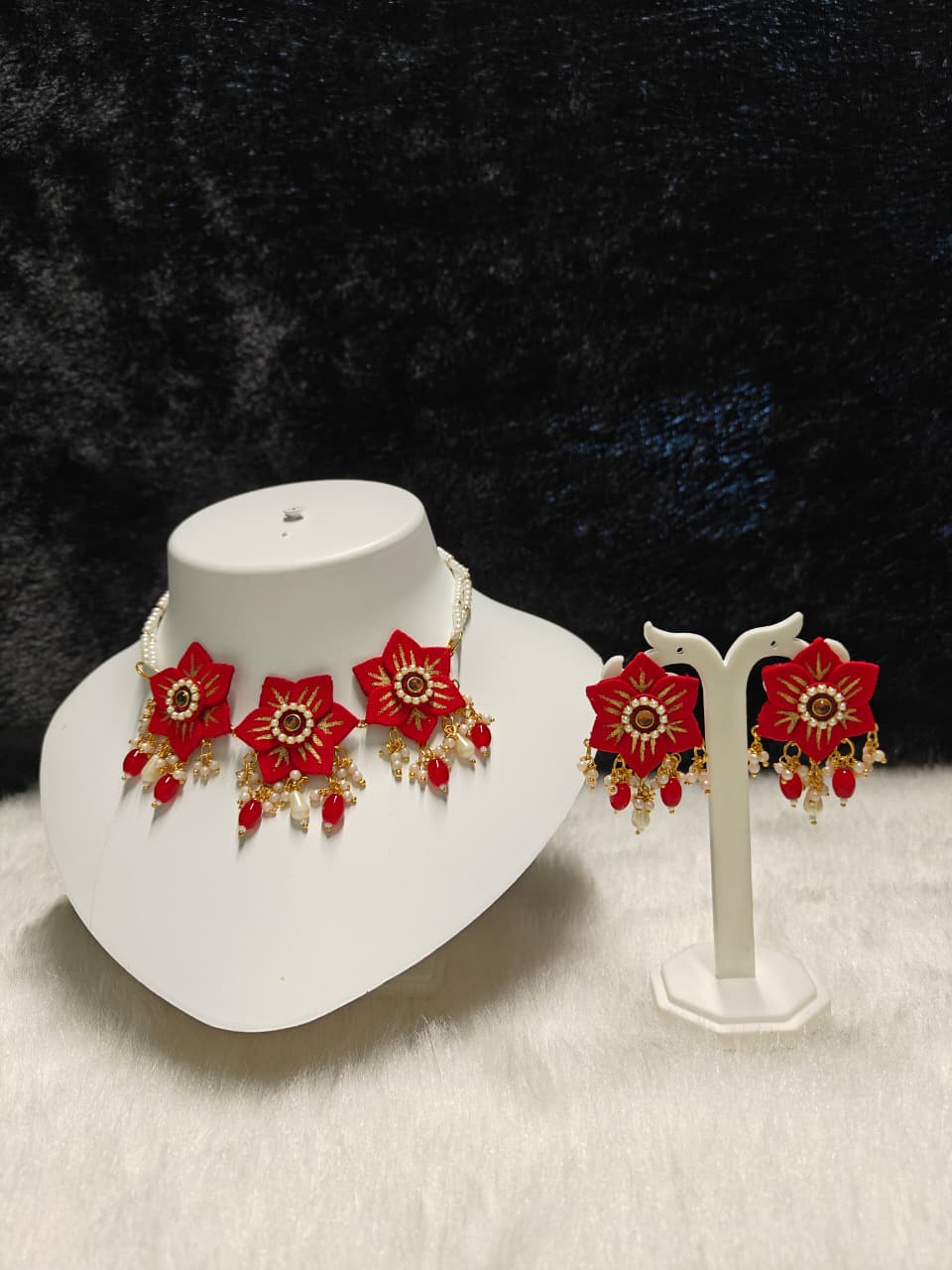 flower necklace set