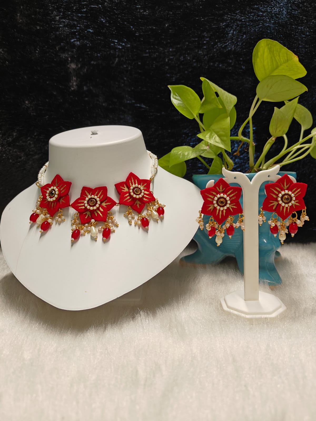 flower necklace set