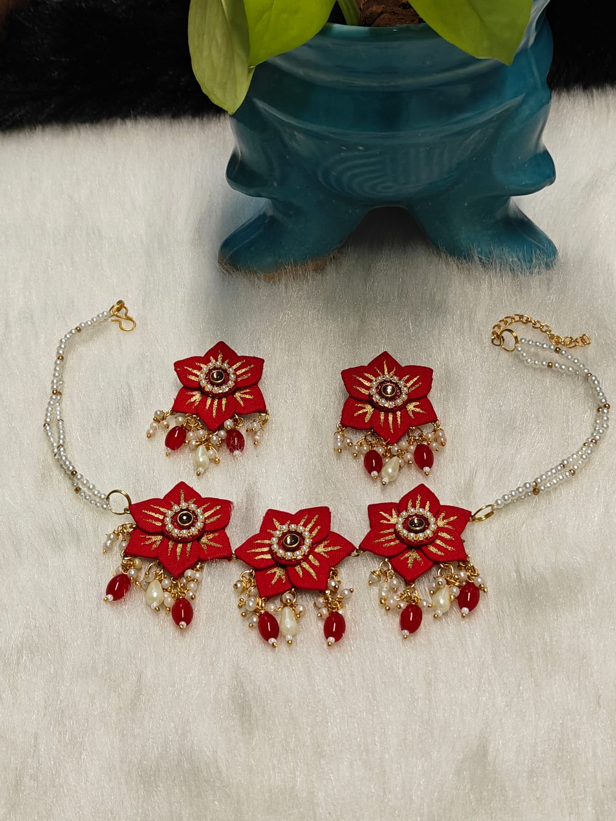 flower necklace set