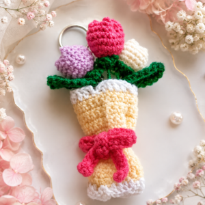 flower bouquet keychain