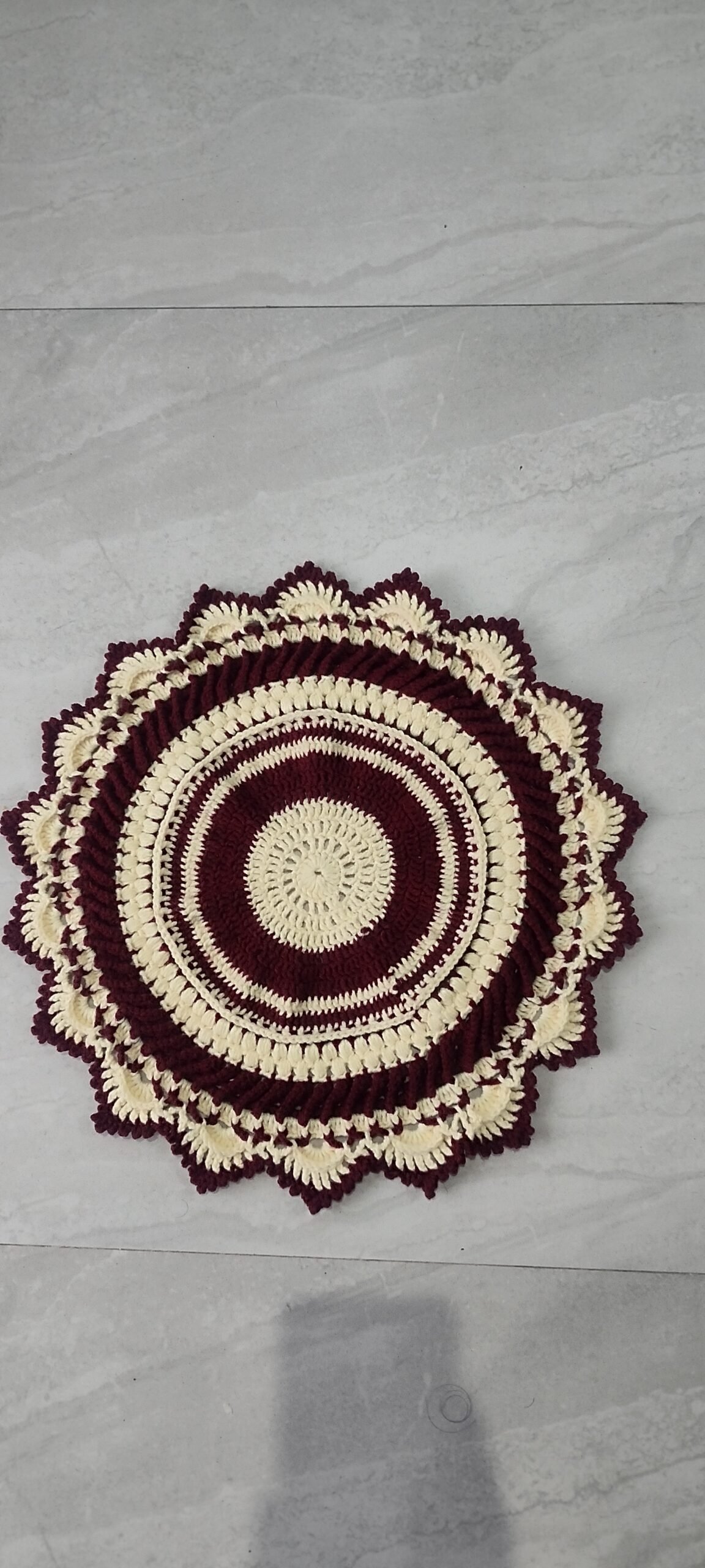 Handmade Crochet Lace Table Mat / Center Table Doily - Image 6