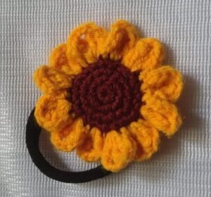 Sunflower hair tie